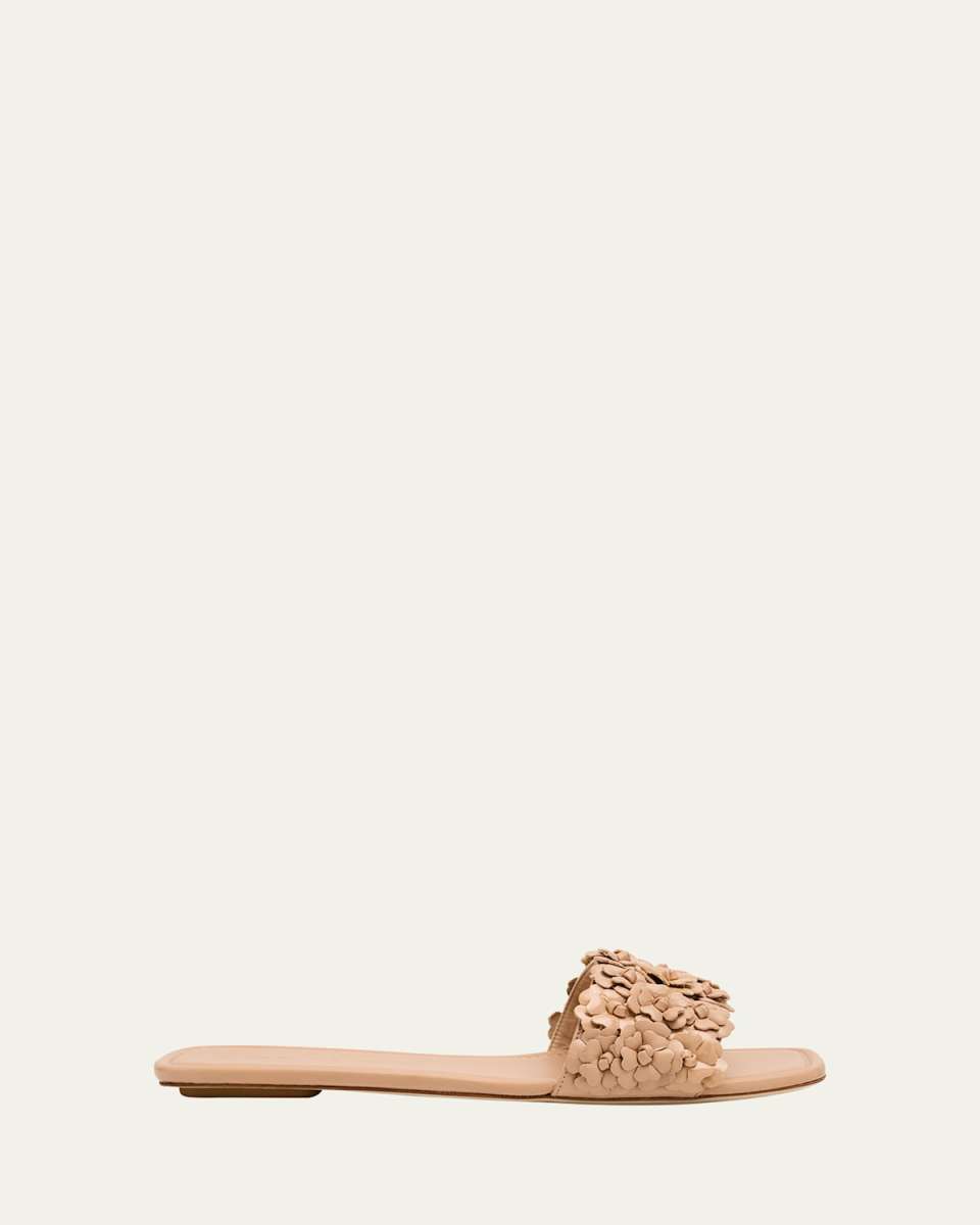 Meadow Flower Leather Slides